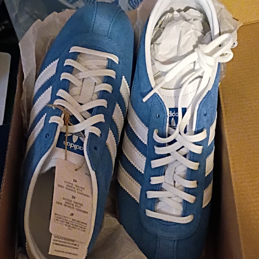 Adidas Tokyo Blue and White Sneakers